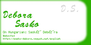 debora sasko business card